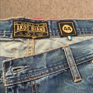 Akoo blue distress jeans